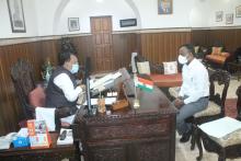 Shri Ashok Kumar, IAS, Secretary to Chief Minister called on Hon'ble Governor at Raj Bhavan