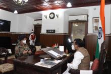 Brig. Sanjay Rawal, Comdt., 2STC called on Hon'ble Governor at Raj Bhavan