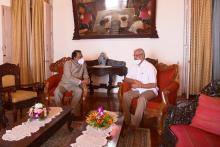 Shri Rajendra Arlekar, Hon'ble Governor of Himachal Pradesh paid courtesy visit to Hon'ble Governor at Raj Bhavan