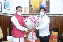 Shri Chandrakant Kavlekar, Hon'ble Dy. Chief Minister called on Hon'ble Governor at Raj Bhavan