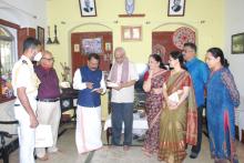 Hon'ble Governor visited residence of Shri Damodar Maujo - Jnanpith Award 2021at Majorda