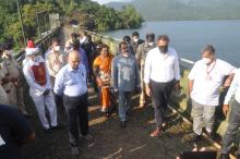 Hon'ble Governor alongwith First Lady Smt. Reetha Sreedharan visited Anjunem Dam, Querim - Sattari taluka