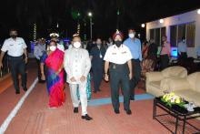 Hon'ble Governor alongwith First Lady Smt. Reetha Sreedhar attended Signal Corps Raising Day Celebrations function at Altinho, Panaji