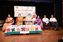 Hon'ble Governor alongwith First Lady Adv. (Smt.) Reetha Sreedharan attended the celebration of Azadi Ki Amrut Mahotsav on Women Empowerment through Traditional Skill Development on International Women's Day at Institute of Menezes Braganza Hall, Panaji