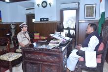 Shri I.D. Shukla, IPS, Director General of Police called on Hon'ble Governor at Raj Bhavan