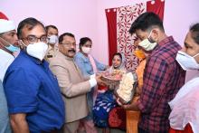 Hon'ble Governor felicitated Sahitya Akadami Awardee 2021 - Ms. Shraddha Garad at her residence at Davorlim, Margao