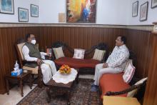 Shri Mauvin Godinho, Hon'ble Minister for Transport called on Hon'ble Governor at Raj Bhavan