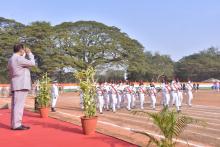 Hon’ble Governor unfurled the National Flag, took salute of the Parade and addressed the gathering at the Republic Day function held at Campal Parade Ground Panaji.