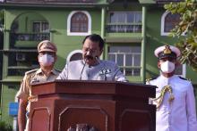 Hon’ble Governor unfurled the National Flag, took salute of the Parade and addressed the gathering at the Republic Day function held at Campal Parade Ground Panaji.