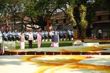 Hon’ble Prime Minister Shri Narendra Modi paid tributes at Martyr’s Memorial at Azad Maidan. Hon’ble Governor of Goa, Shri P.S. Sreedharan Pillai, Hon’ble Chief Minister Dr Pramod Sawant were present.