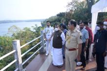 Hon'ble Governor along with First Lady Adv. (Smt.) Reetha Sreedharan visited Salaulim Dam & Netravali Lake, Sanguem taluka.