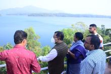 Hon'ble Governor along with First Lady Adv. (Smt.) Reetha Sreedharan visited Salaulim Dam & Netravali Lake, Sanguem taluka.