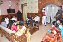 Hon'ble Governor interacting with Village Panchayat Members of Kavlem of Ponda taluka.