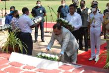 Hon’ble Governor paid floral tribute at the Martyr’s Memorial, Azad Maidan, Panaji on the occasion of Martyrs’ Day.