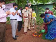 Hon'ble Governor alongwith first lady Adv.(Smt.) Reetha Sreedhar celebrated "Van Mahotsav" by planting saplings in Raj Bhavan