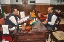 Shri Ramesh Verma, IAS, Chief Electoral Officer called on Hon'ble Governor at Raj Bhavan