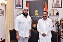 Shri Mohanlal V., Film Actor called on Hon'ble Governor at Raj Bhavan