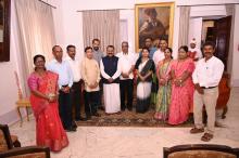 Shri Siddesh Shripad Naik, President, North Goa Zilla Panchayat alongwith Zilla Panchayat Members called on Hon'ble Governor at Raj Bhavan