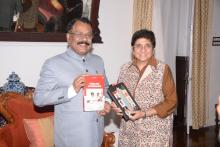 Dr.Kiran Bedi called on Hon'ble Governor at Raj Bhavan