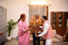 Hon'ble Governor called on newly-elected Hon.'ble Vice President of India Shri Jagdeep Dhankhar at his residence in Delhi.