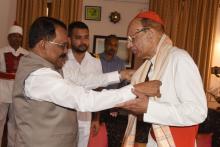 Cardinal Oswald Gracias from Mumbai called on Hon'ble Governor during his Courtesy visit at Raj Bhavan.