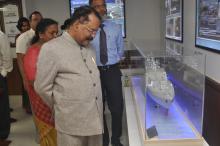 Hon'ble Governor along with First Lady visited Goa Shipyard Ltd. Shri Mauvin Godinho, Hon'ble Minister and Shri Krishna Salkar were present on the occasion