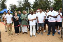 Hon'ble Governor participated in the 'Swachh Sagar Surakshit Sagar'  Beach Cleanup drive organised by National Centre for Polar & Ocean Research & other Stakeholders on the occasion of Birthday of Hon'ble Prime Minister Shri Narendra Modi at Miramar