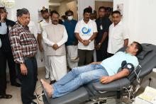 On the occasion of 72nd Birthday of Hon'ble Prime Minister, Shri Narendra Modi, Hon'ble Governor inaugurated Blood Donation Camp at Manipal Hospital, Dona Paula 