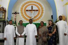 Hon'ble Governor along with First Lady visited Guardian Angel Church at Curchorem