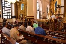 Hon'ble Governor visited Saligao Church. Shri Kedar Naik, Hon'ble MLA was present on the occasion.