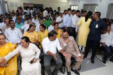 HON'BLE GOVERNOR INTERACTED WITH SARPANCHAS AND MEMBERS OF VILLAGE PANCHAYATS OF CALANGUTE AND SIOLIM CONSTITUENCY AND DISBURSED FINANCIAL AID TO THE DIALYSIS/CANCER PATIENTS.