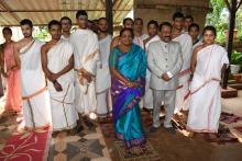 HON'BLE GOVERNOR VISITED AND INTERACTED WITH THE GURUS AND SHISHYAS OF SHREEVIDYA PATHSHALA (INSTITUTE OF SHASTRA STUDIES )