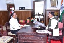 Shri Premendra Shet, Hon'ble MLA of Mayem Constituency called on Hon'ble Governor at Raj Bhavan