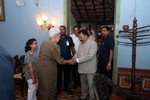 HON'BLE GOVERNOR VISITED MENEZES BRAGANZA HOUSE, CHANDOR.