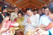 HON'BLE GOVERNOR VISITED SHREE SHANTADURGA DEVASTHAN, BICHOLIM FOR DARSHAN AND PRAYERS.