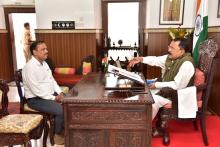 SHRI PREMENDRA SHET, MLA, MAYEM CONSTITUENCY CALLED ON HON'BLE GOVERNOR AT RAJ BHAVAN.