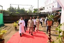 HON'BLE GOVERNOR VISITED ST. CHRISTOPER CHURCH FOR PRAYERS AND BLEESING.