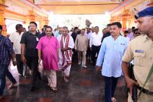 HON'BLE GOVERNOR VISITED SHREE LAIRAEE TEMPLE SHRIGAO FOR DARSHAN AND PRAYERS.