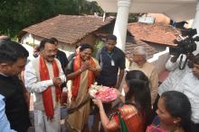 HON'BLE GOVERNOR VISITED ANCESTRAL HOME OF HON'BLE CHIEF MINISTER , DR. PRAMOD SAWANT.