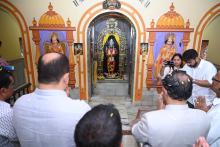 HON'BLE GOVERNOR VISITED SHRI VETAL MAHA RUDRA MANDIR AT SOCORRO FOR PRAYERS AND DARSHAN.