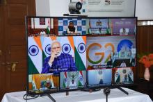 HON'BLE GOVERNOR ATTENDED VIDEO CONFERRING WITH PM FOR G20 PRESIDENCY PREPARATION