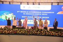 HON'BLE GOVERNOR ATTENDED VALEDICTORY FUNCTION OF 9TH WORLD AYURVEDA CONGRESS WITH HON'BLE PRIME MINISTER AT CAMPAL SAG GROUNDS