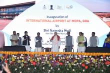 HON'BLE GOVERNOR ATTENDED INAUGRATION OF MANOHAR INTERNATIONAL AIRPORT WITH HON'BLE PRIME MINISTER AT TERMINAL BUILDING MOPA AIRPORT