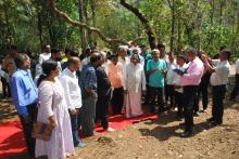 HON'BLE GOVERNOR VISITED ANCIENT TREE AT SHREESTHAL CANACONA AND UNDERSTAND THE HISTORY AND OTHER DETAILS OF THE TREE