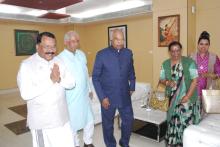 HON'BLE GOVERNOR RECEIVED SHRI RAMNATH KOVIND FORMER PRESIDENT OF INDIA AT DABOLIM