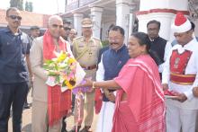 HON'BLE GOVERNOR RECEIVED SHRI RAMNATH KOVIND FORMER PRESIDENT OF INDIA AT DABOLIM AIRPORT AS WELL AS AT RAJ BHAVAN..