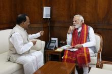 HON'BLE GOVERNOR CALLED ON HON'BLE PRIME MINISTER OF INDIA SHRI NARENDRA MODI AT NEW DELHI.