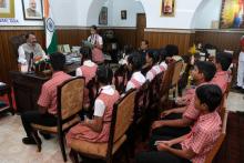 HON'BLE GOVERNOR INTERACTED WITH THE STUDENTS OF ST. XAVIER VIDYALAYA, PERNEM AT RAJ BHAVAN.