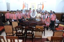 HON'BLE GOVERNOR INTERACTED WITH THE STUDENTS OF ST. XAVIER VIDYALAYA, PERNEM AT RAJ BHAVAN.