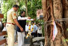 HON'BLE GOVERNOR VISITED OLD HERITAGE PEEPAL TREE AT MUDDESHWAR SATERI DEVASTHAN, KUSMANE, QUEPEM.